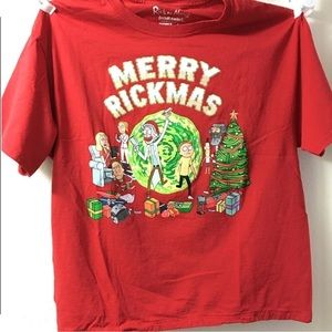 NEW Rick and Morty Merry Rickmas Holiday Tee